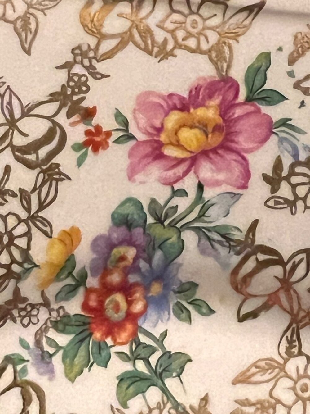 Lord Nelson Ware Floral Plate 9 1/8" Floral Gold Trim Square England Porcelain - Picture 4 of 7